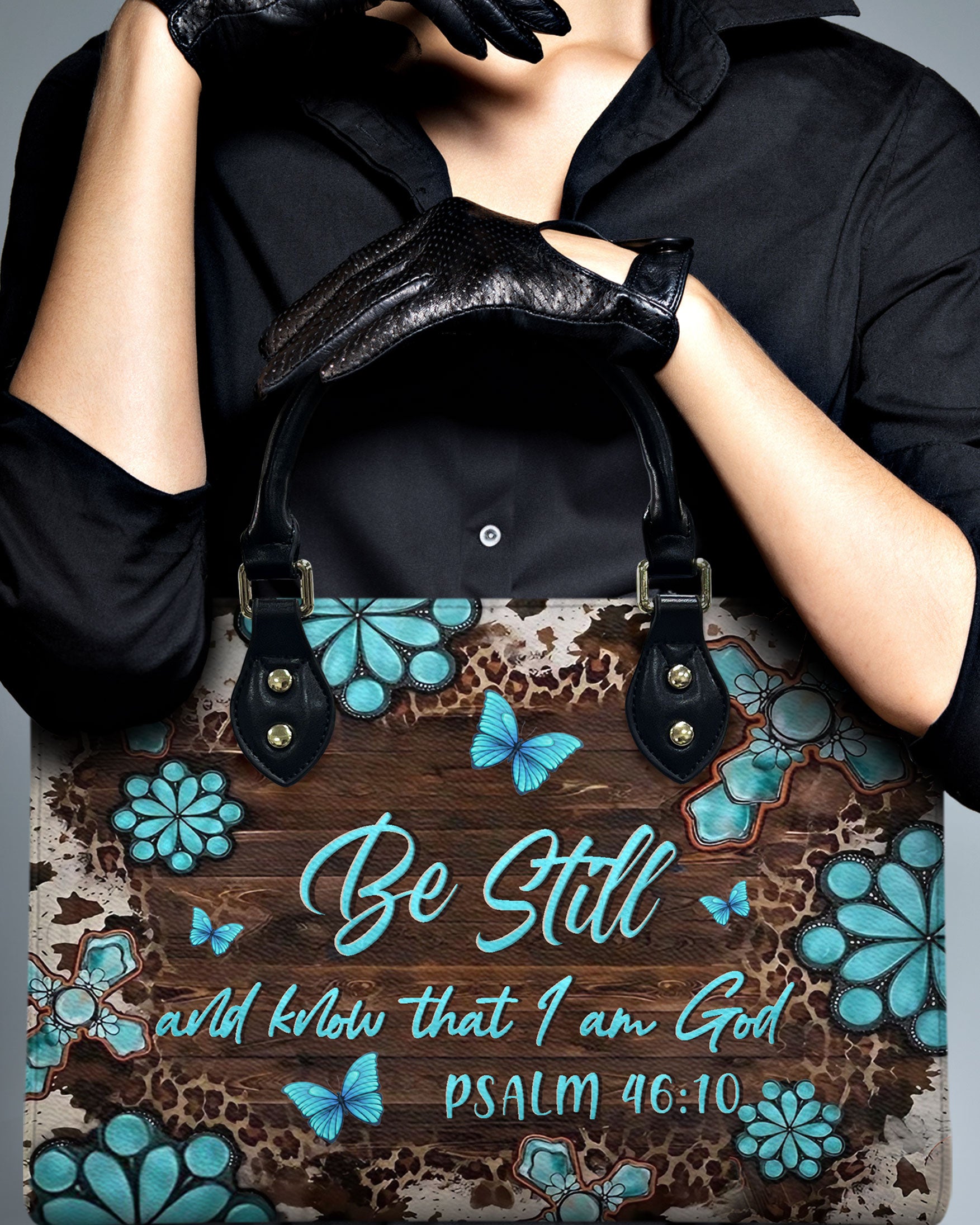 Be Still And Know That I Am God Leather Handbag - Yhln0307244