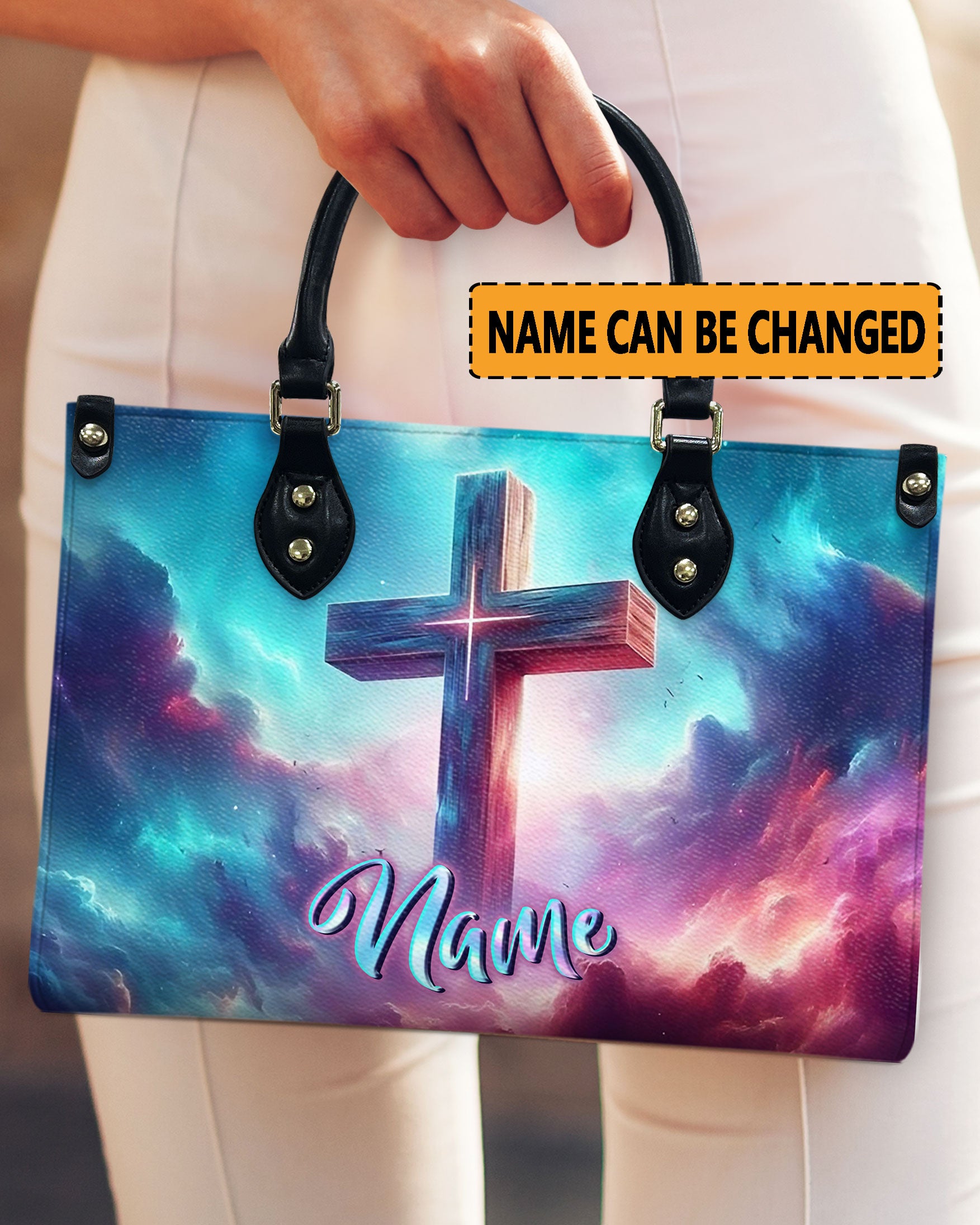 Cross In Sky Leather Handbag - Yhln1909244