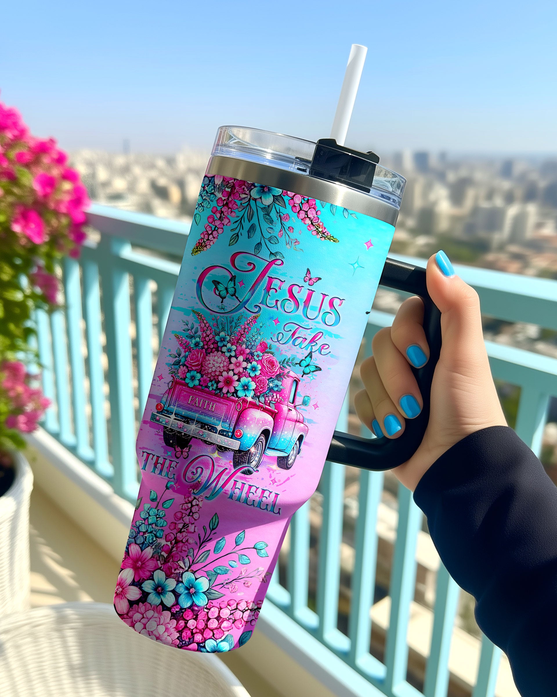 Jesus Take The Wheel Tumbler - Yhlt0409254