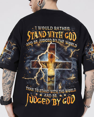 I Would Rather Stand With God Lion Men's All Over Print Shirt - Yhhn0404241