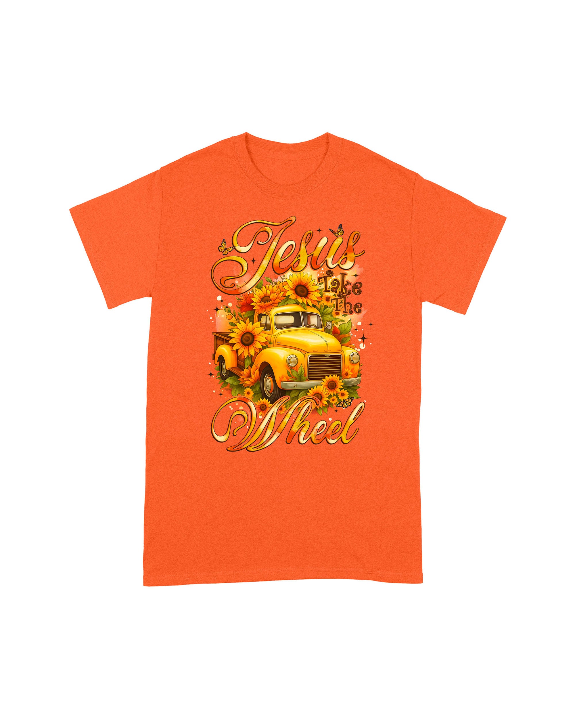 Jesus Take The Wheel Sunflowers Cotton Shirt - Tyqy2208253