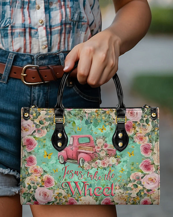 Jesus Take The Wheel Leather Handbag - Yhlt0811244