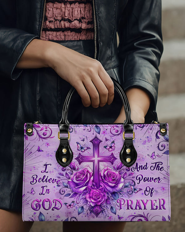 I Believe In God Leather Handbag - Yhlt0207244