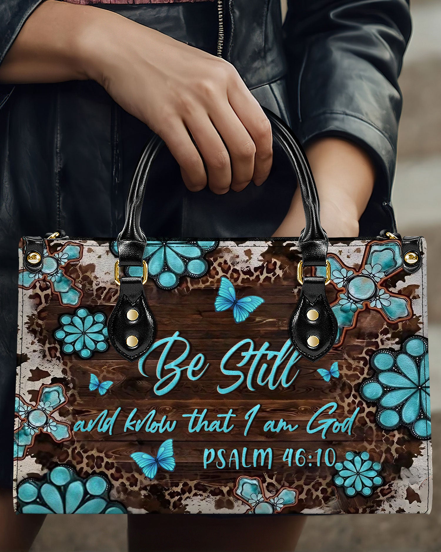 Be Still And Know That I Am God Leather Handbag - Yhln0307244