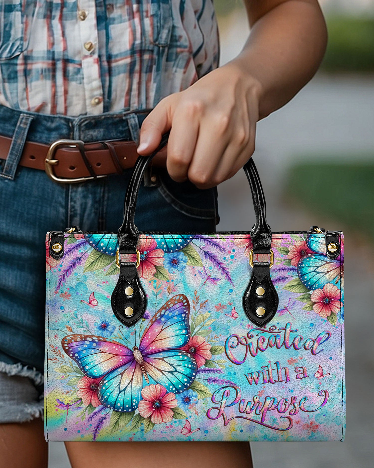 Created With A Purpose Leather Handbag - Yhlt1308243