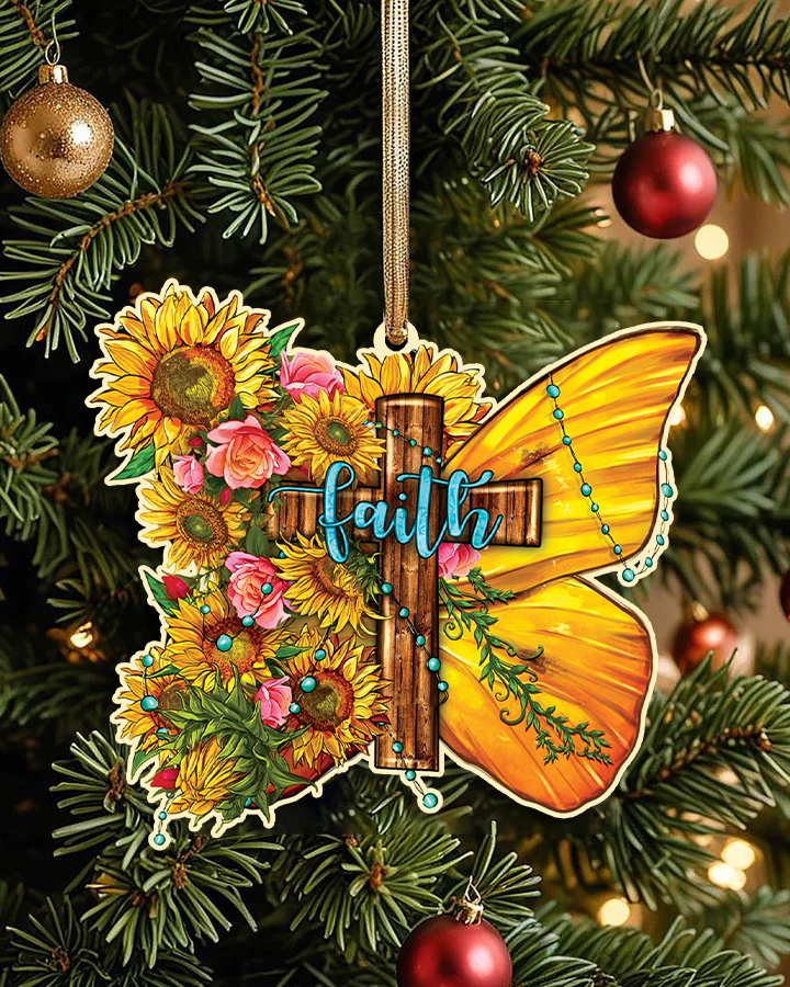 Faith Butterfly Sunflowers Ornament & Keychain - Yhhn0509255