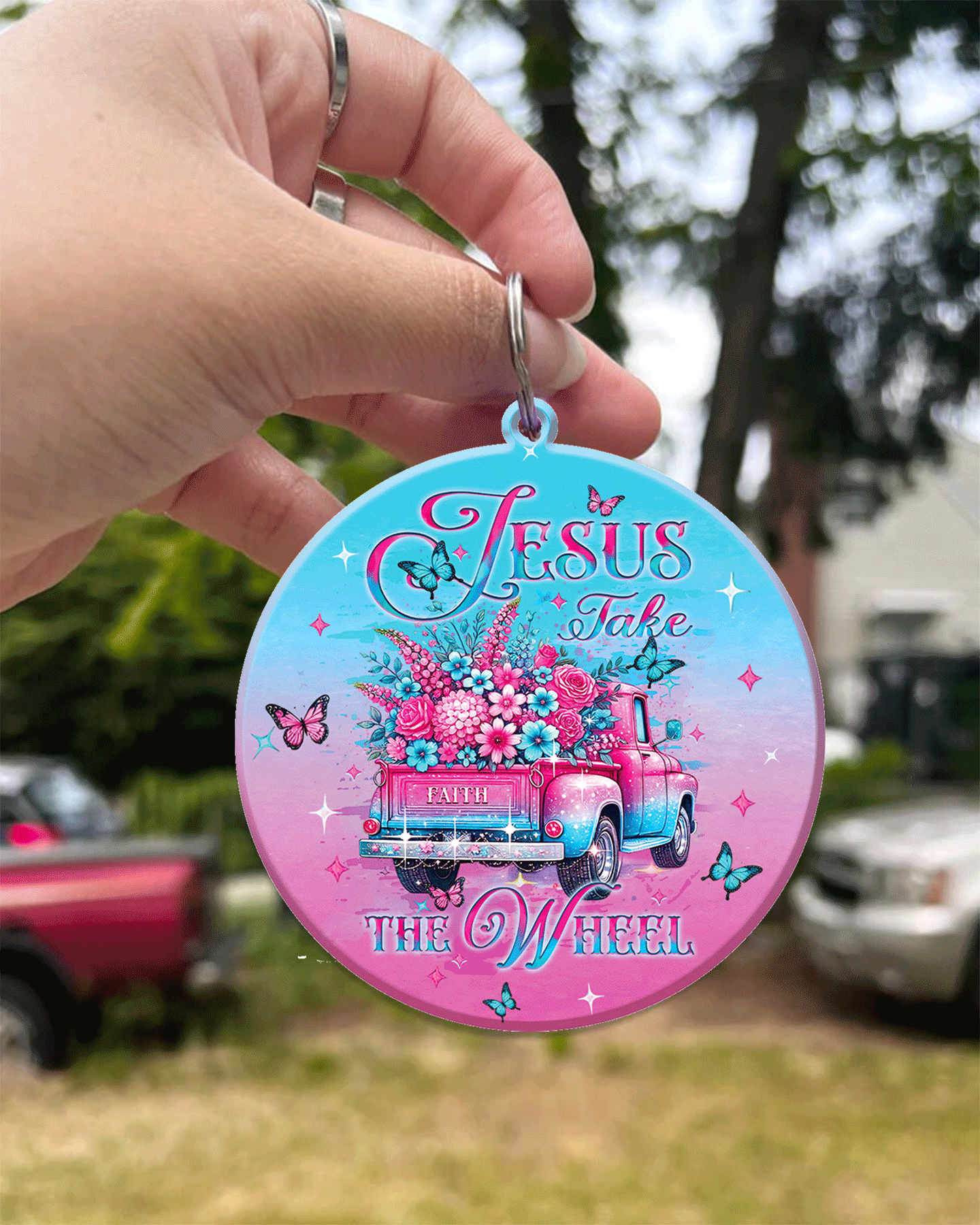 Jesus Take The Wheel Ornament & Keychain - Yhlt2808257