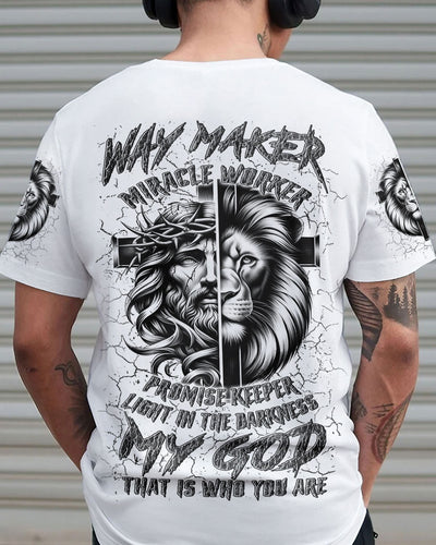 Way Maker Miracle Worker Jeus Cross Lion Men's All Over Print Shirt - Yhln1104244