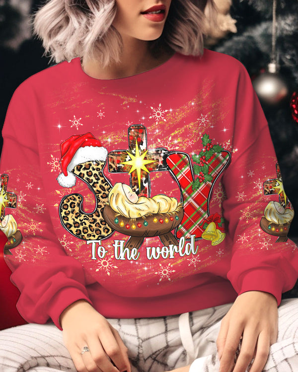 Joy To The World Jesus Christmas Women's All Over Print Shirt - Yhdu311234