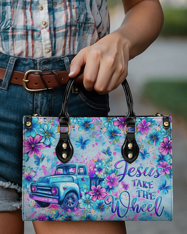 Faith - Jesus Take The Wheel Leather Handbag - Tylt1111244