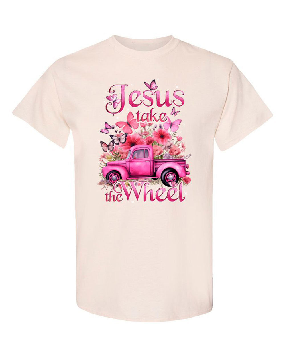 Jesus Take The Wheel Cotton Shirt - Tytd040124