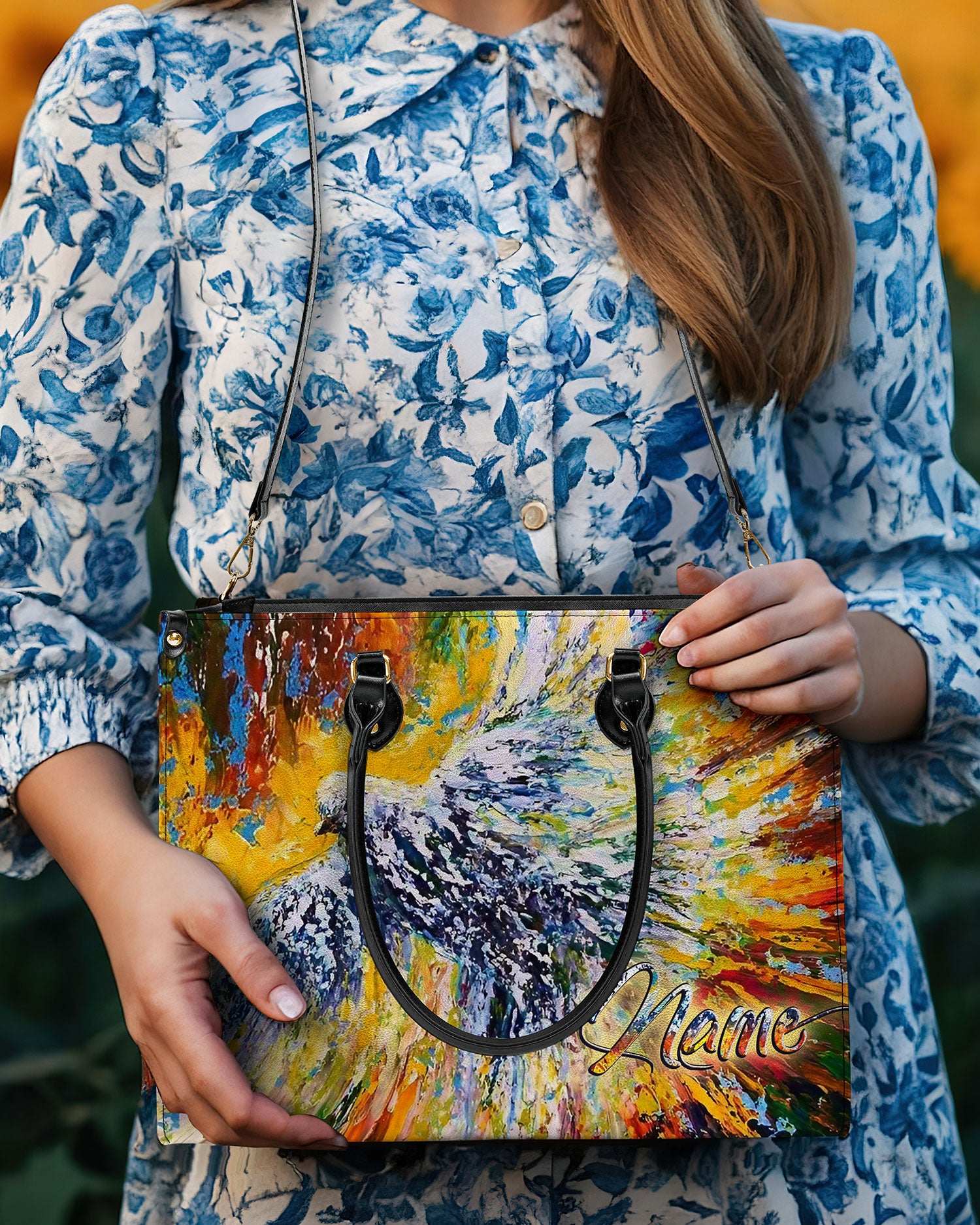 Paining Dove Faith Leather Handbag - Yhlt2409244