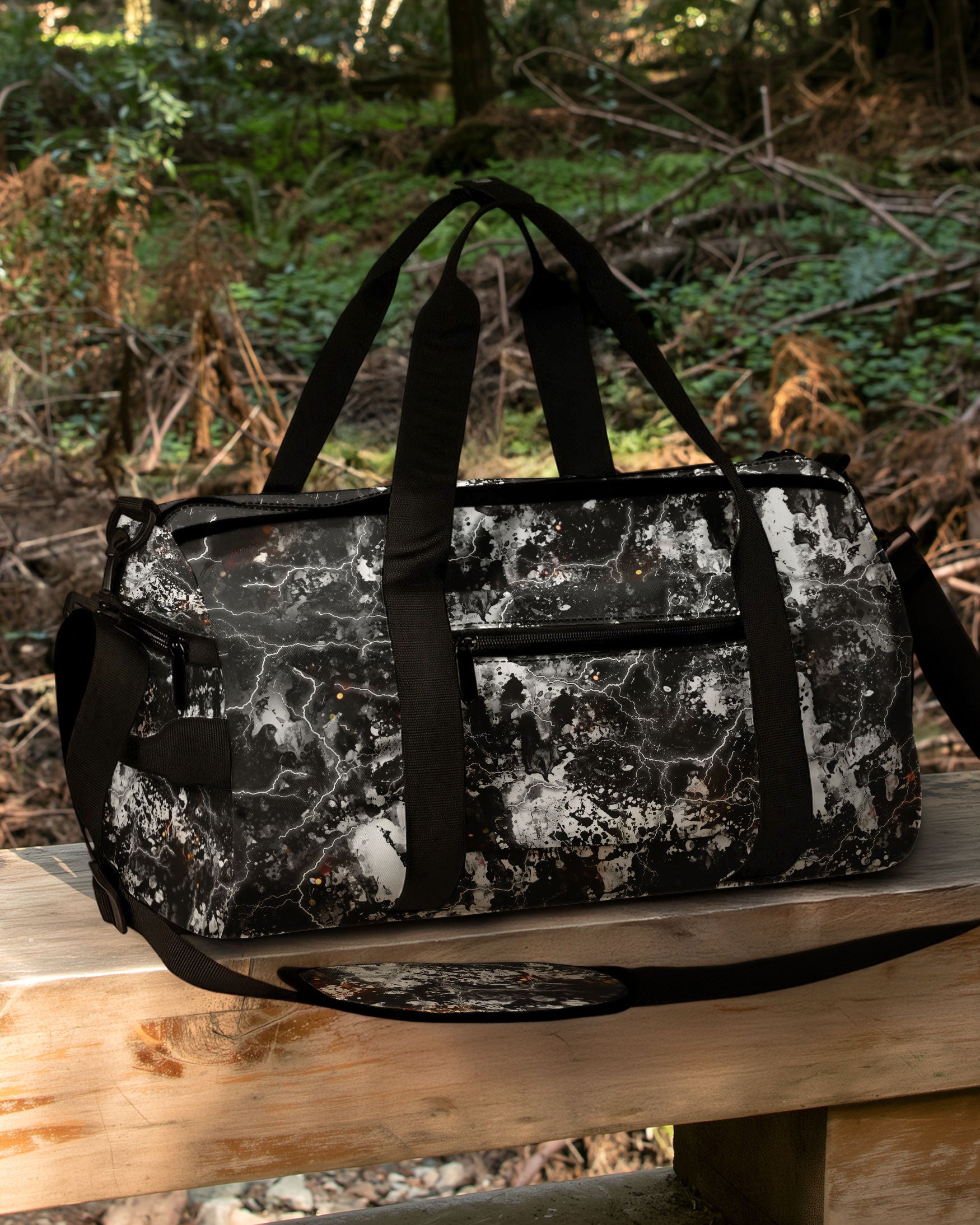 White Black Cross Travelling Bag - Yhlt2908255