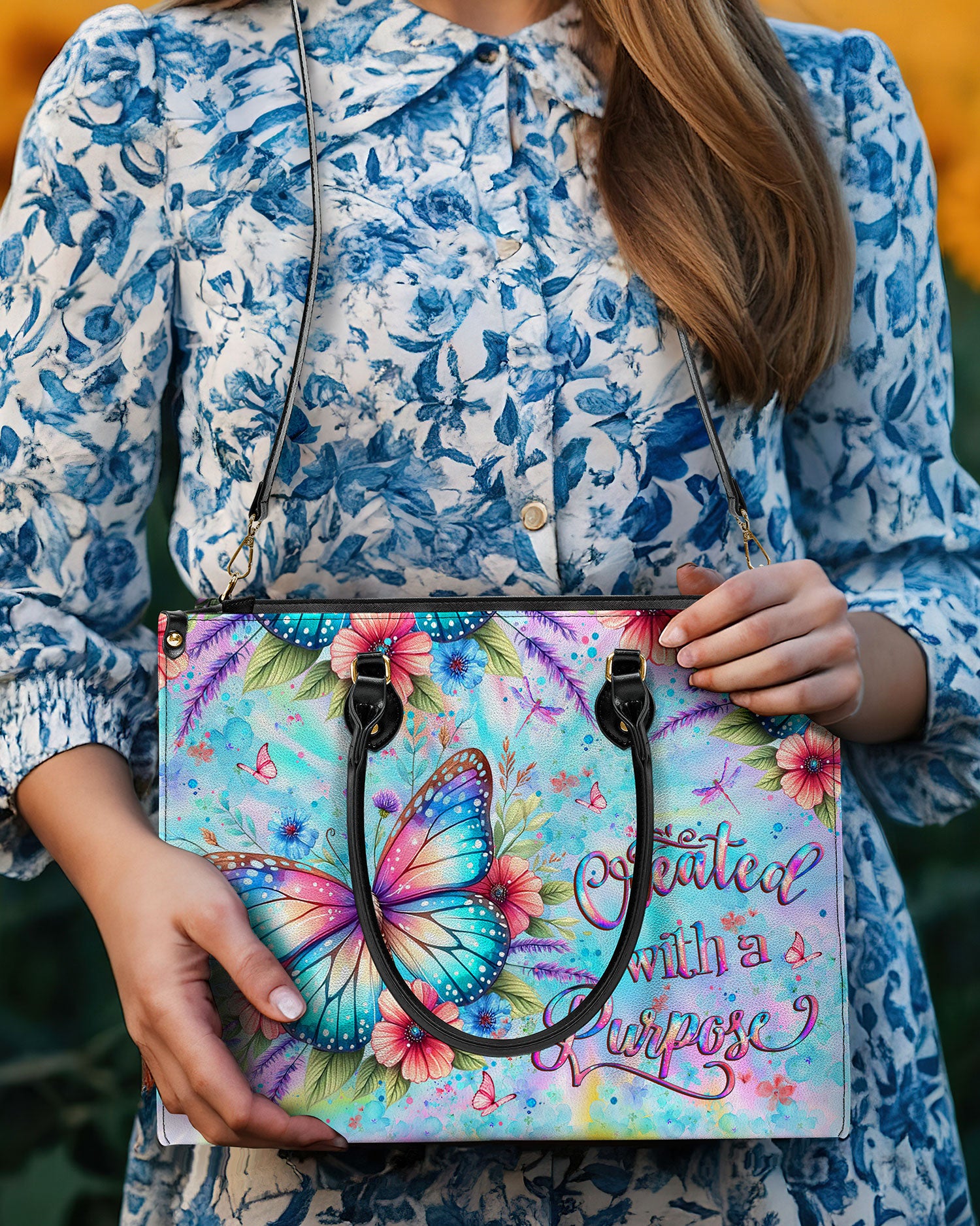 Created With A Purpose Leather Handbag - Yhlt1308243