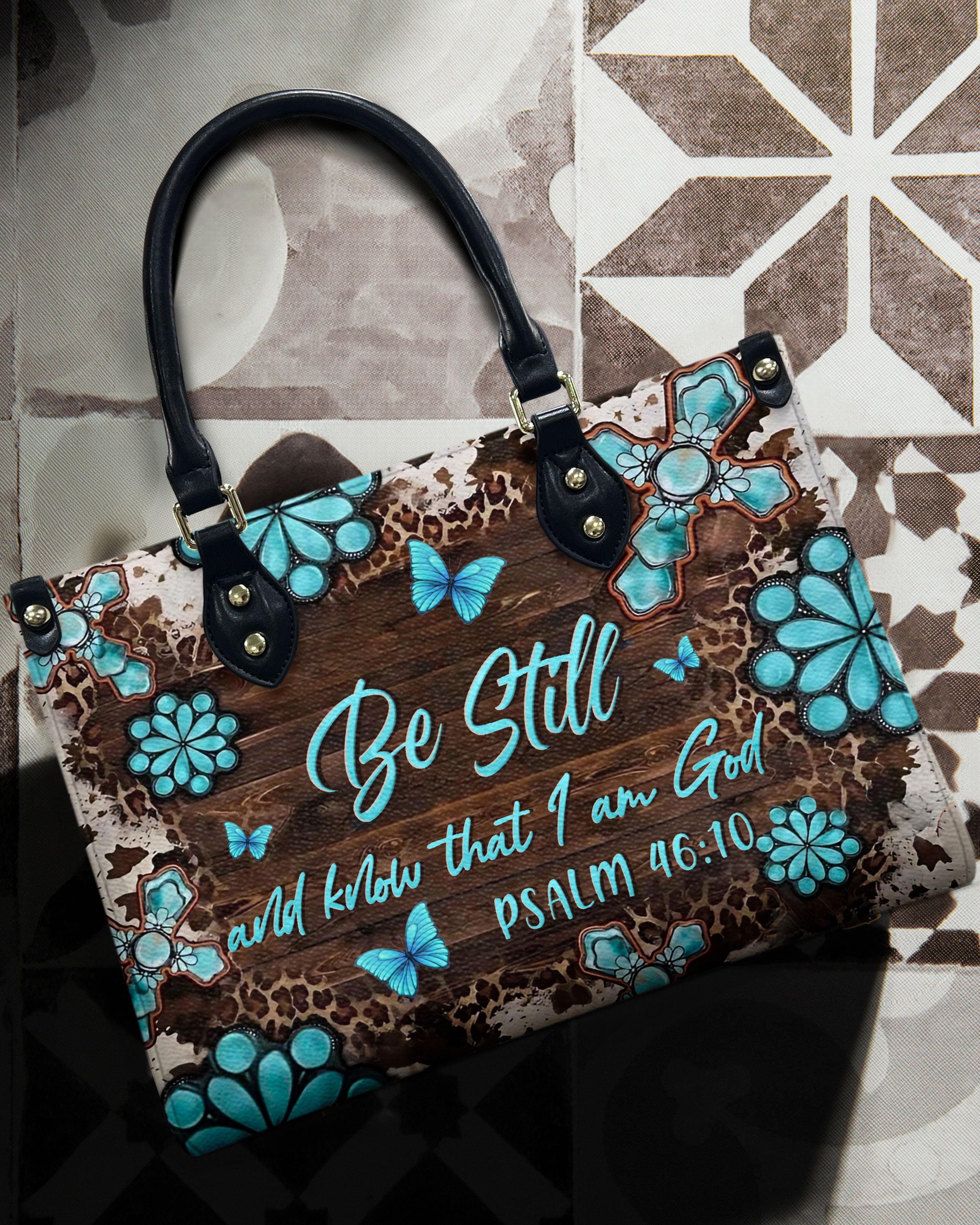 Be Still And Know That I Am God Leather Handbag - Yhln0307244