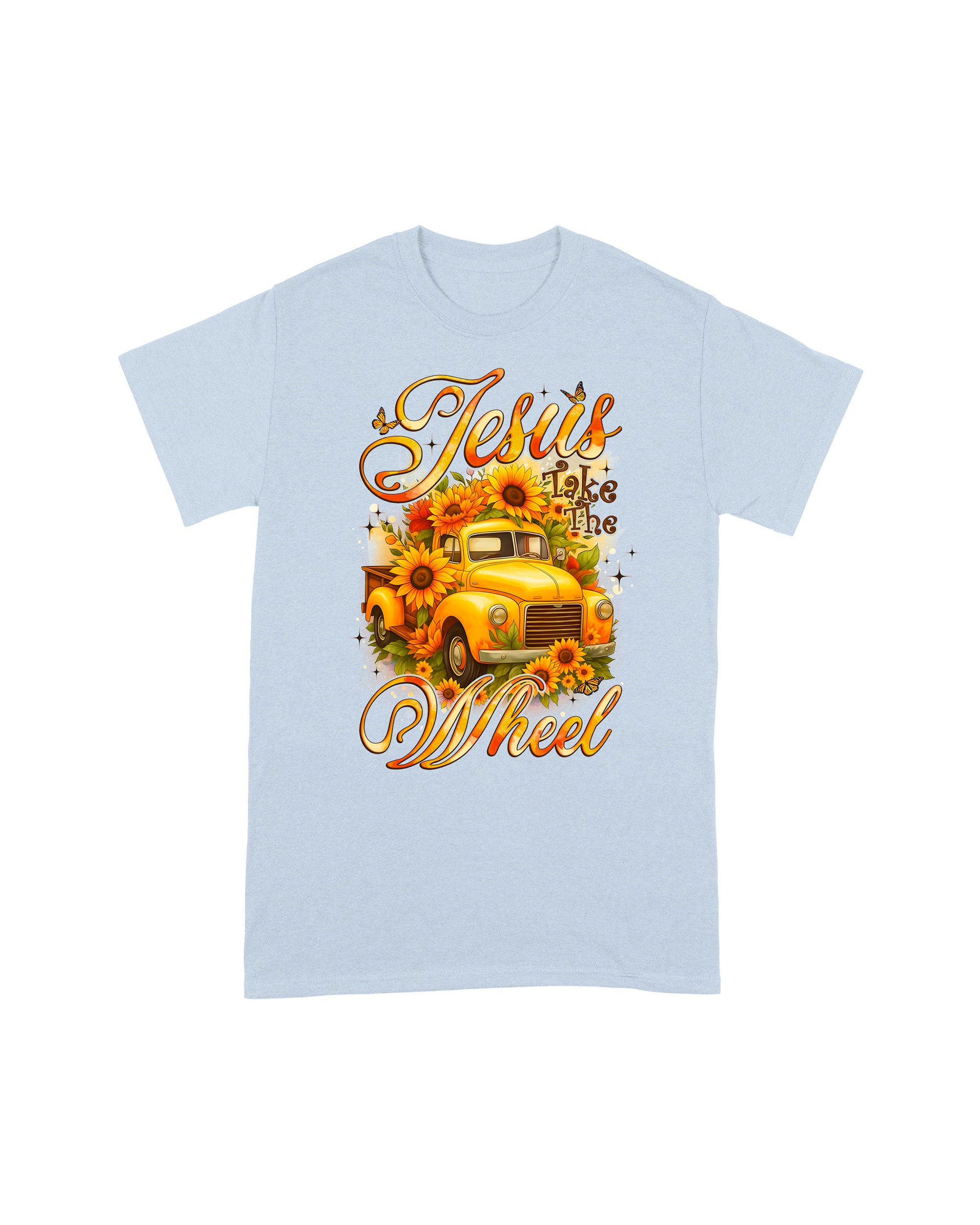 Jesus Take The Wheel Sunflowers Cotton Shirt - Tyqy2208253