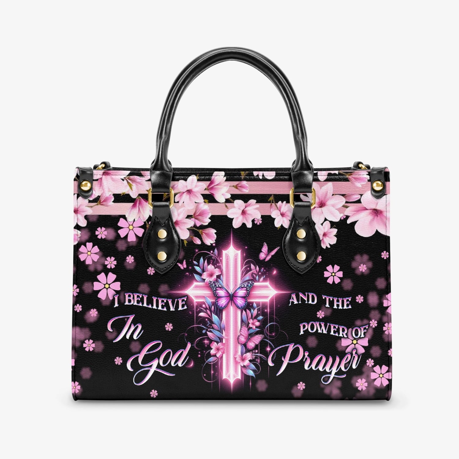 I Believe In God Leather Handbag - Yhkd2703243
