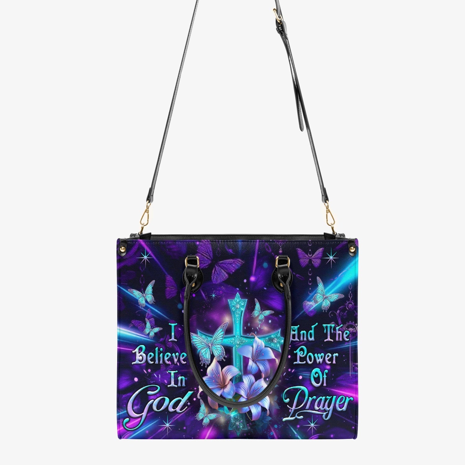 I Believe In God Leather Handbag - Yhlt2803241