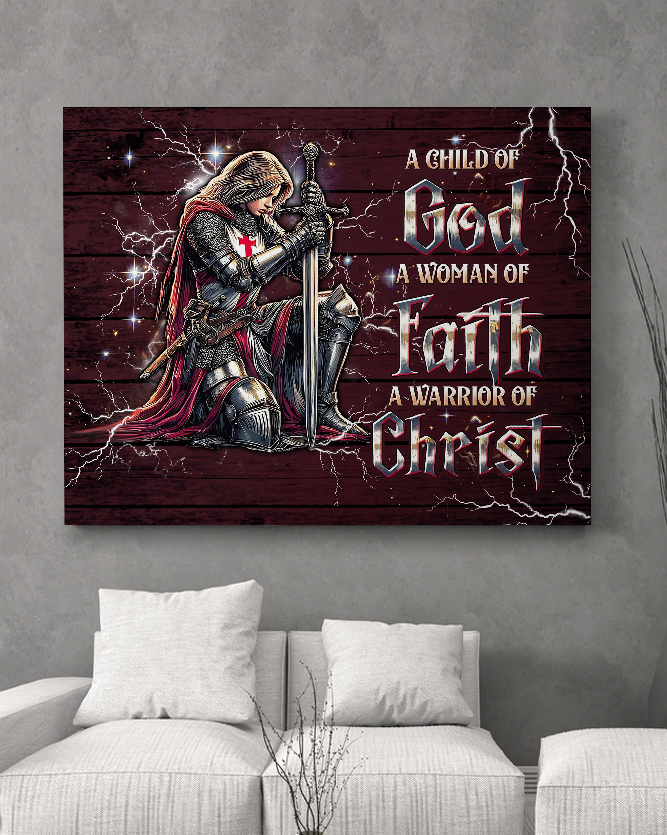 Personalized A Child Of God A Woman Of Faith Canvas - Tltw0201253