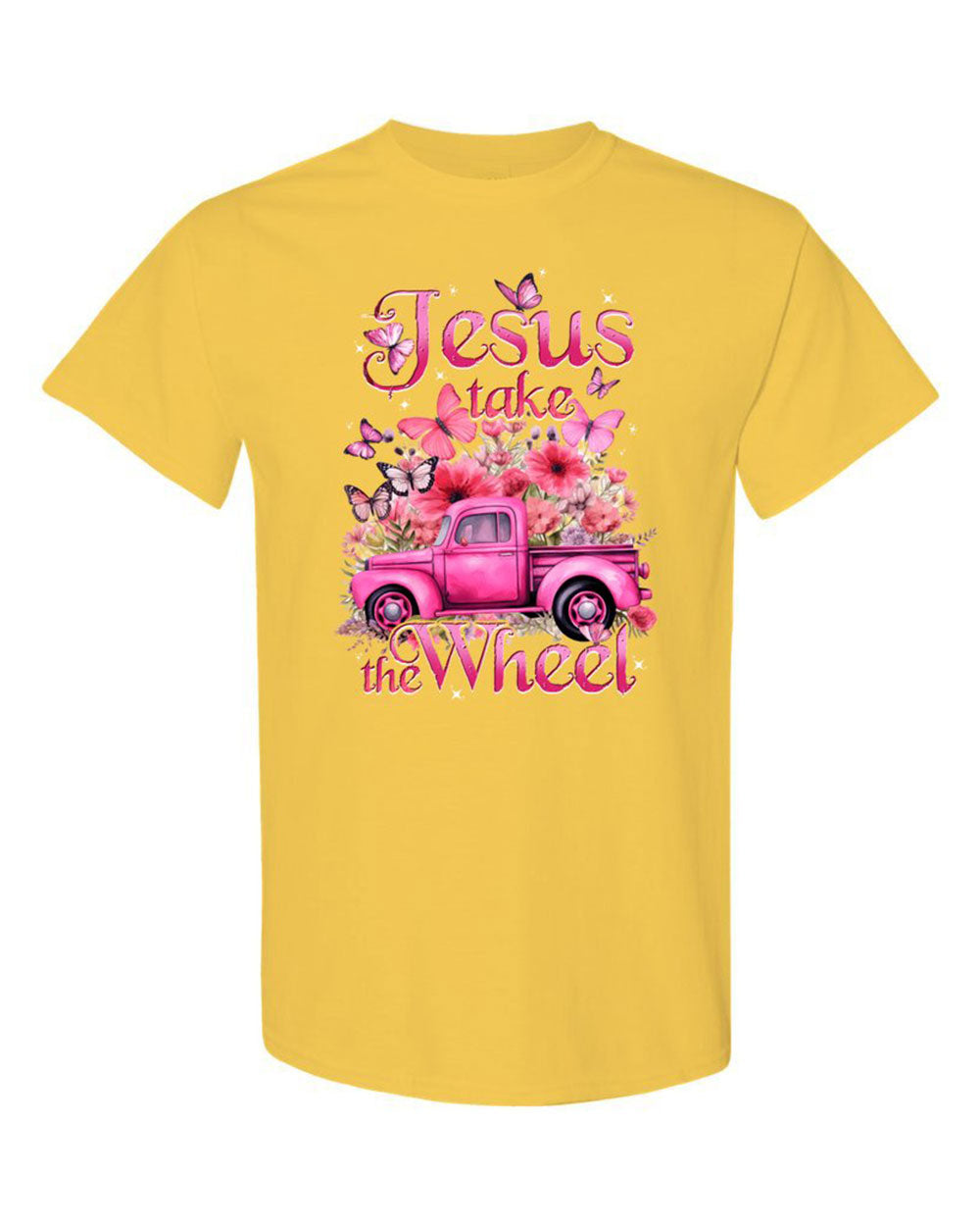 Jesus Take The Wheel Cotton Shirt - Tytd040124