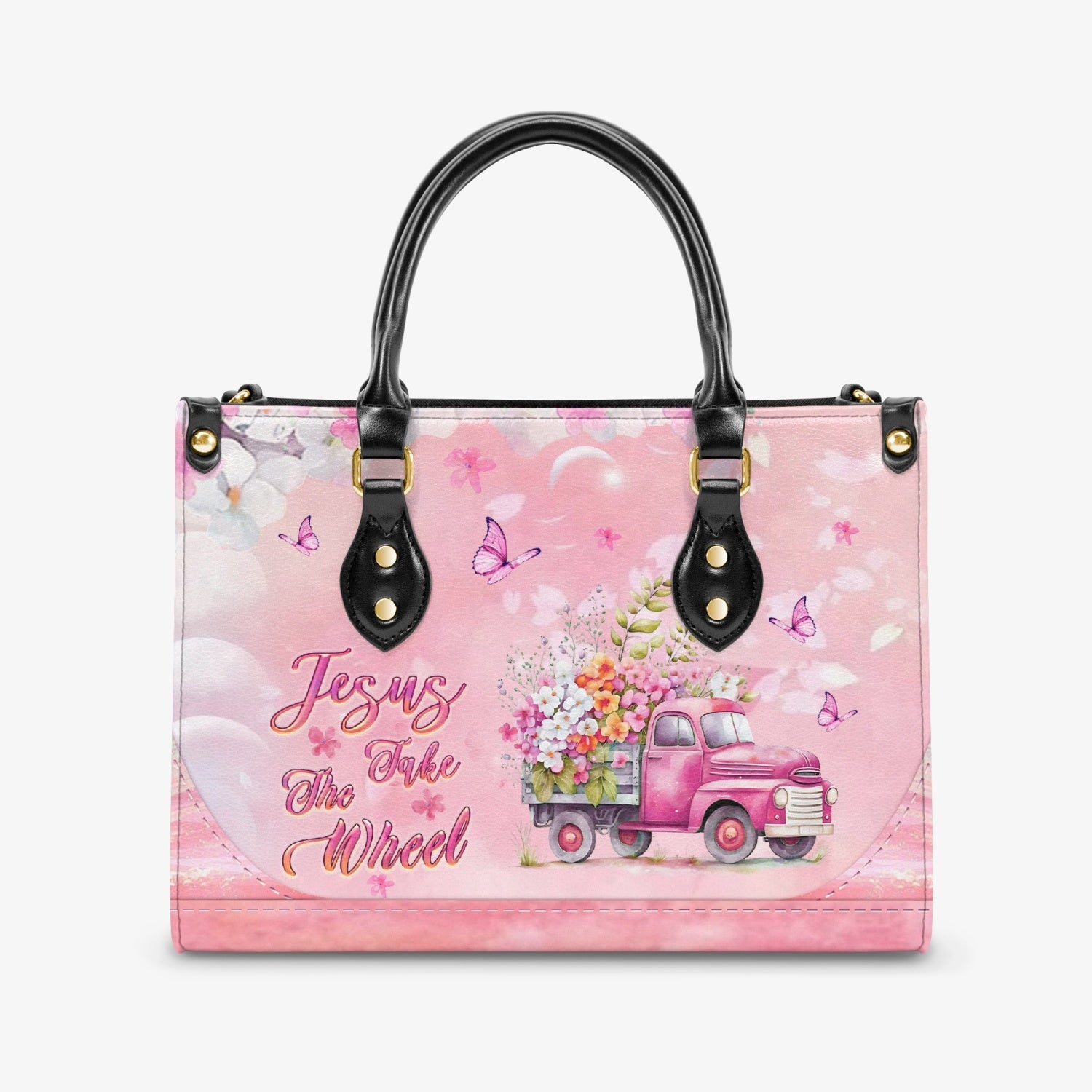 Jesus Take The Wheel Leather Handbag - Yhlt2503241