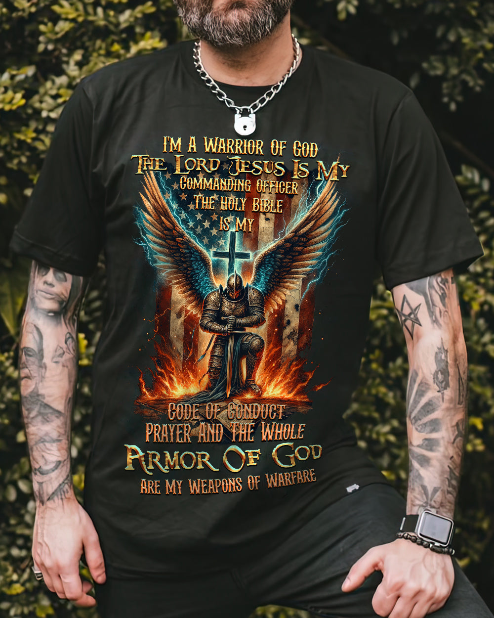 I'm A Warrior Of God Cotton Shirt - Tytd041123