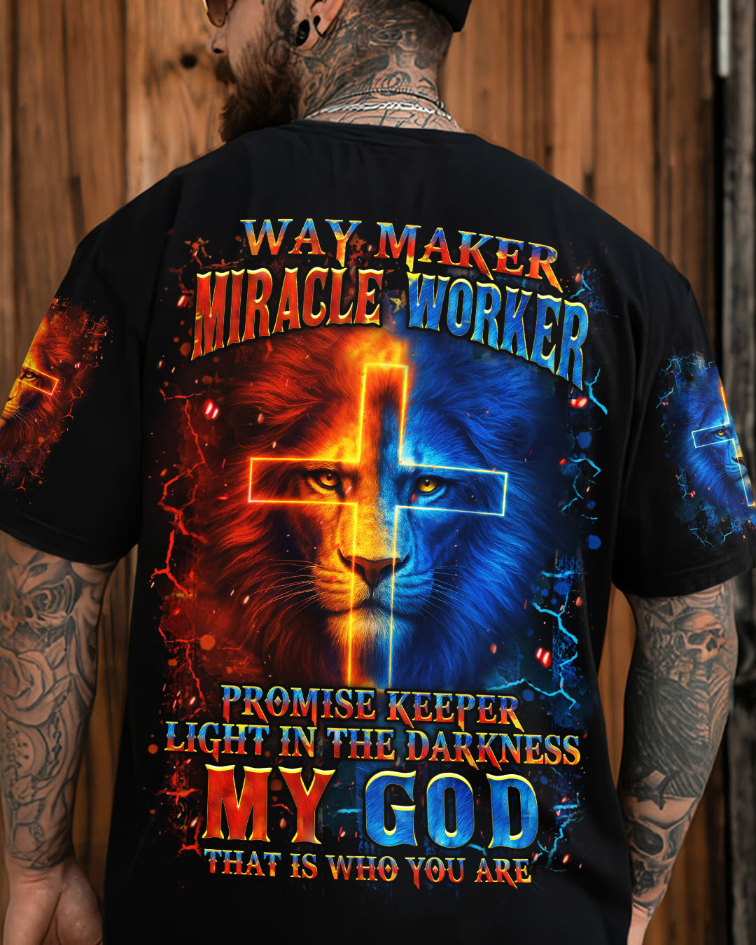 Way Maker Miracle Worker Cross Lion Men's All Over Print Shirt - Yhhn0307254