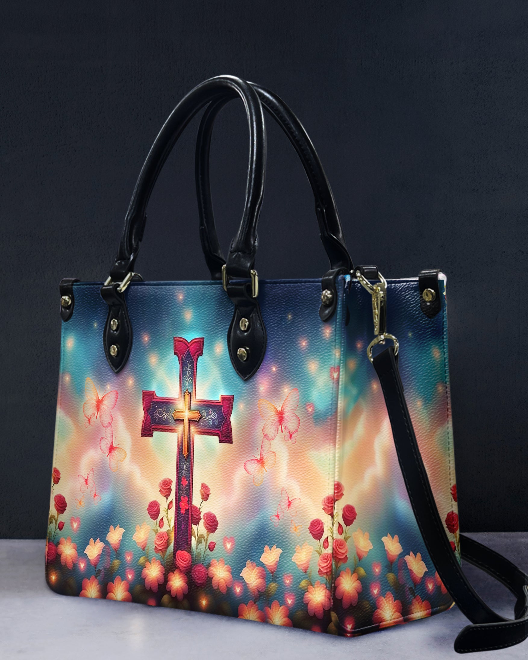 Cross Flower Leather Handbag - Yhhg0612244
