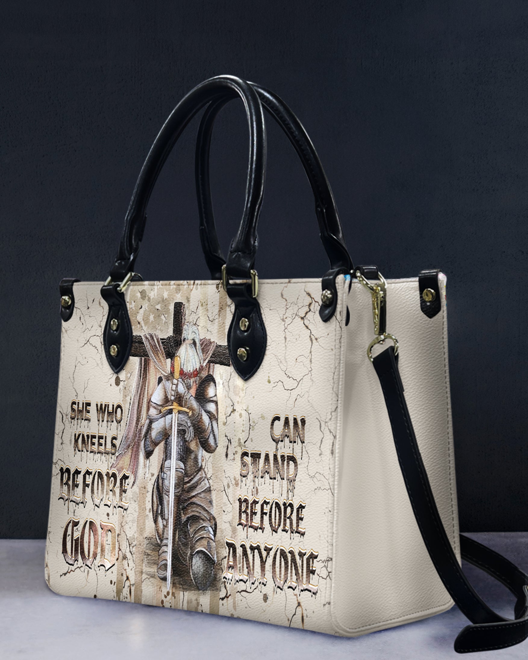 She Who Kneels Before God Leather Handbag - Yhhg0110244