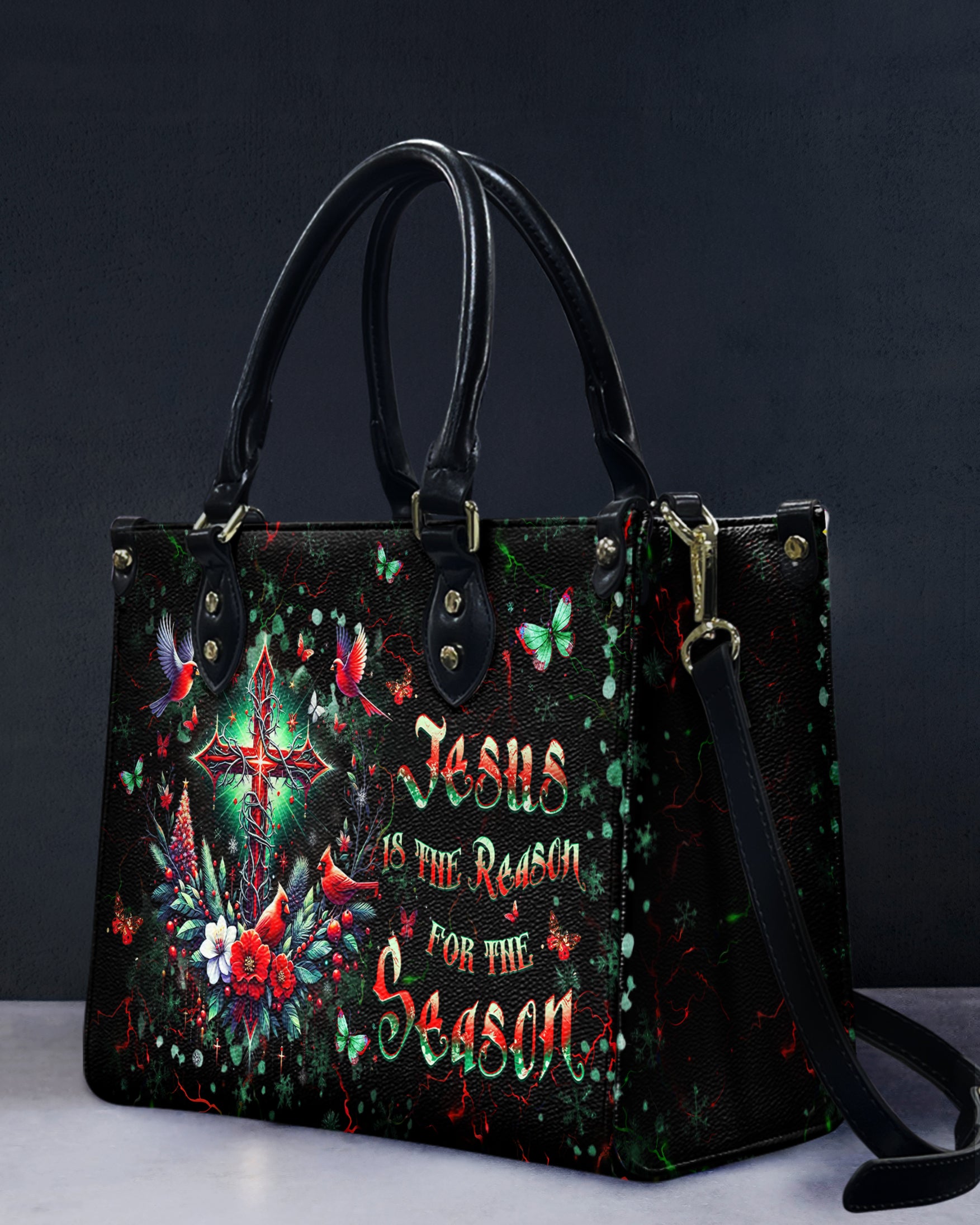 Jesus The Reason Cardinal Christmas Leather Handbag - Yhhg0511244