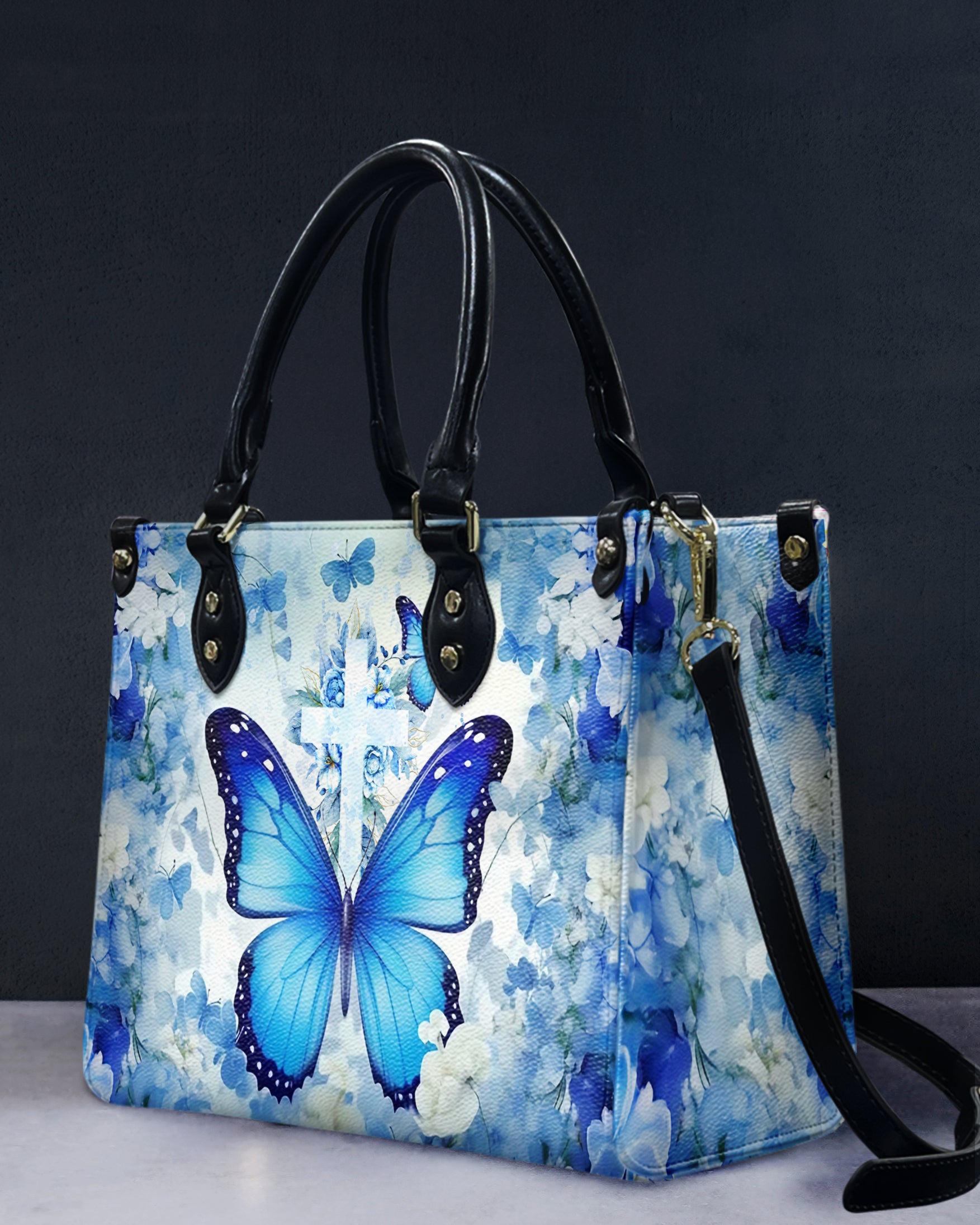 Butterfly Cross Leather Handbag - Yhhg1107244