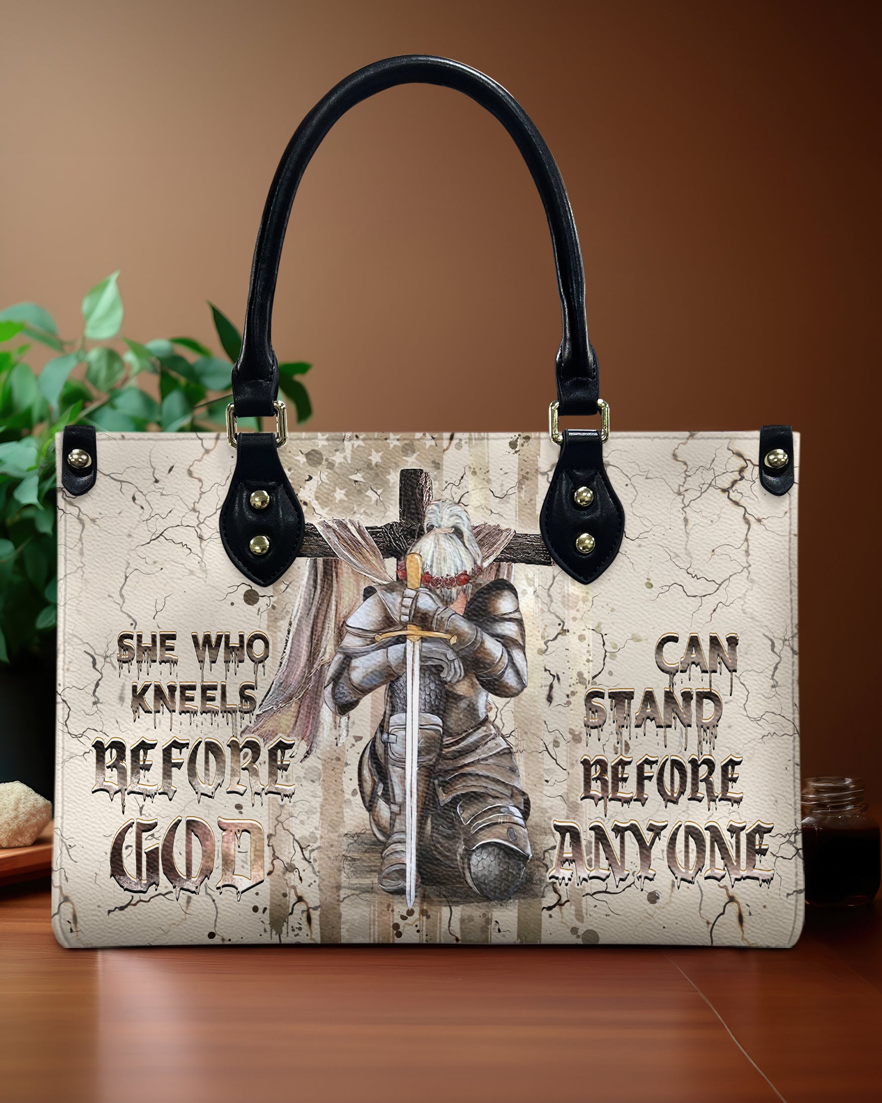 She Who Kneels Before God Leather Handbag - Yhhg0110244