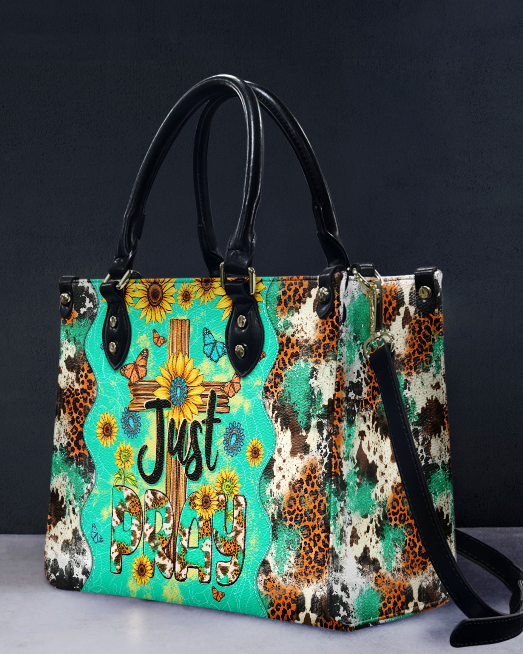 Just Pray Leather Handbag - Tltw2607244