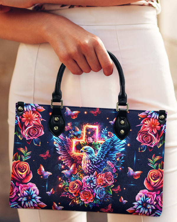 Eagle Cross Floral Leather Handbag - Tltr0207244