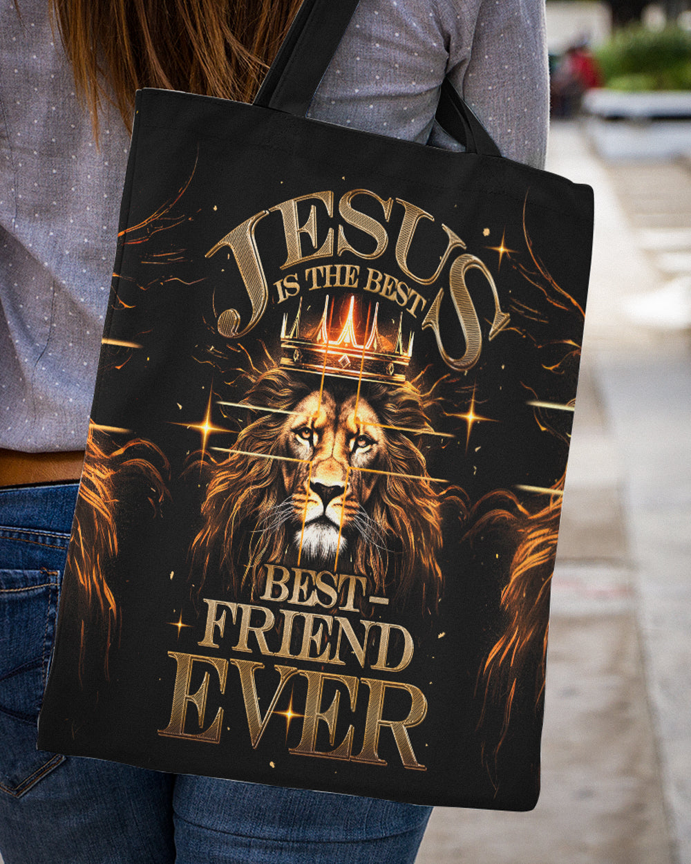 Jesus Is The Best Lion Tote Bag - Ty0207238
