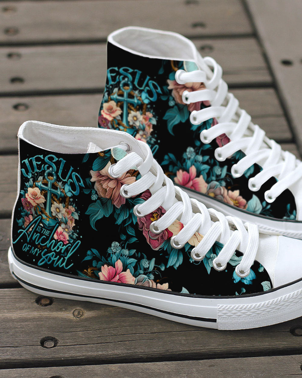 Jesus Is The Anchor Of My Soul High Top Canvas Shoes - Ty3006234