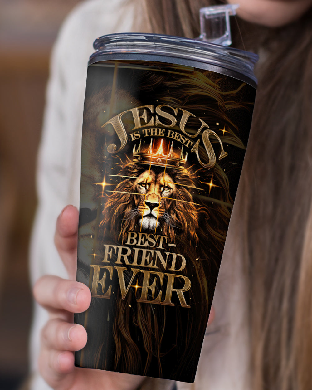 Jesus Is The Best Lion Tumbler - Ty0207236