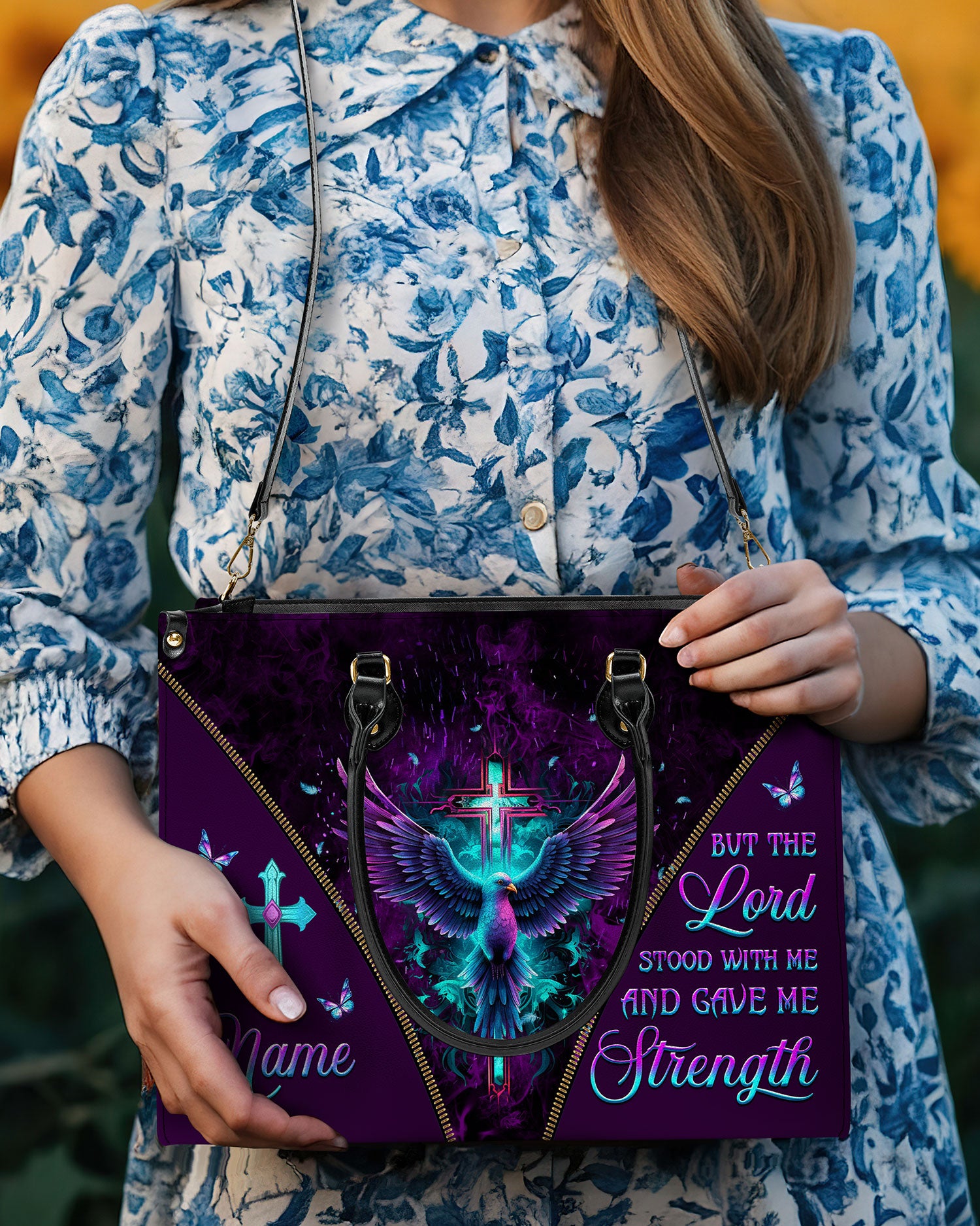 Lord Stood With Me Leather Handbag - Yhkd2703244