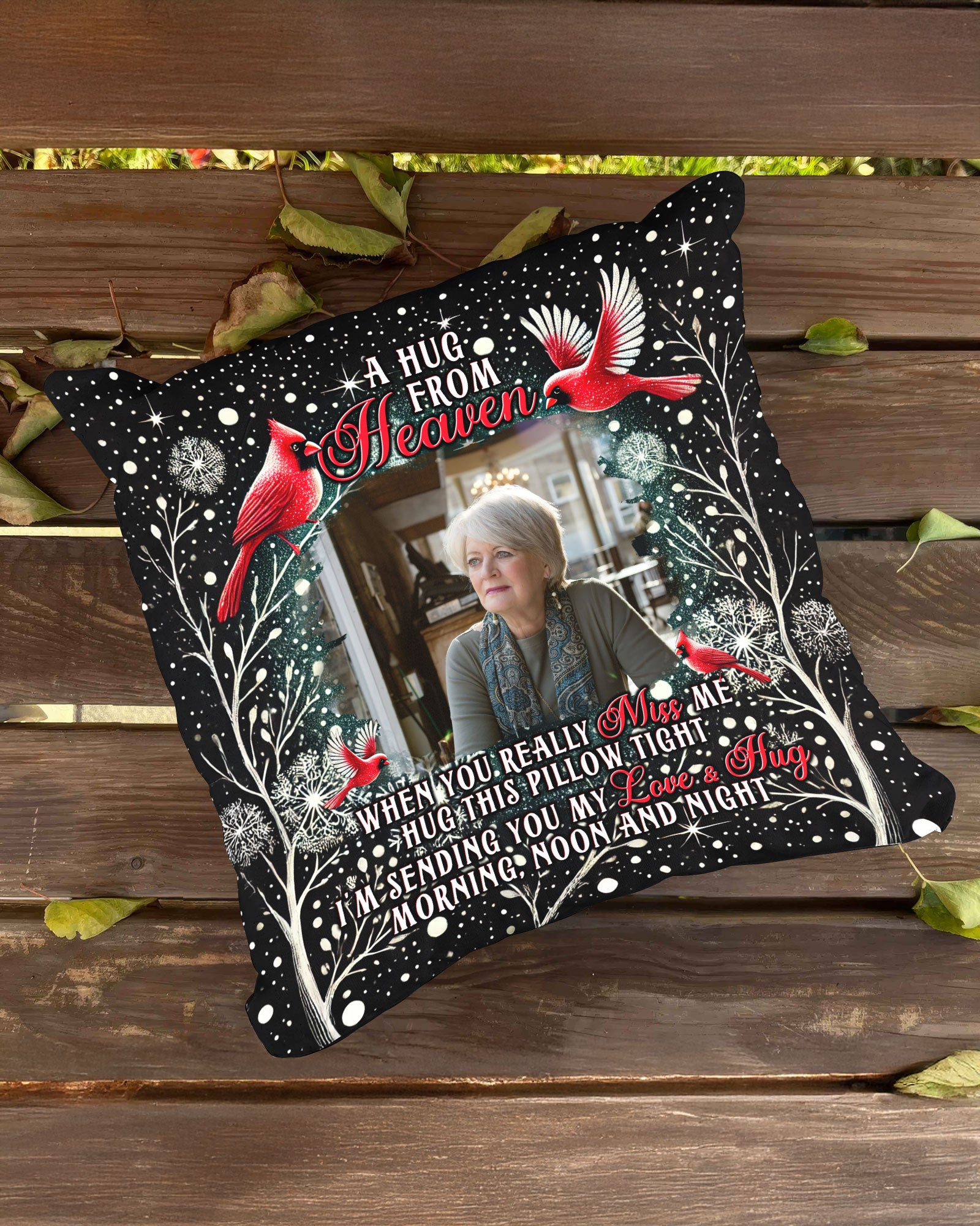 Personalized A Hug From Heaven Cardinal Pillow  - Tlnt2502255