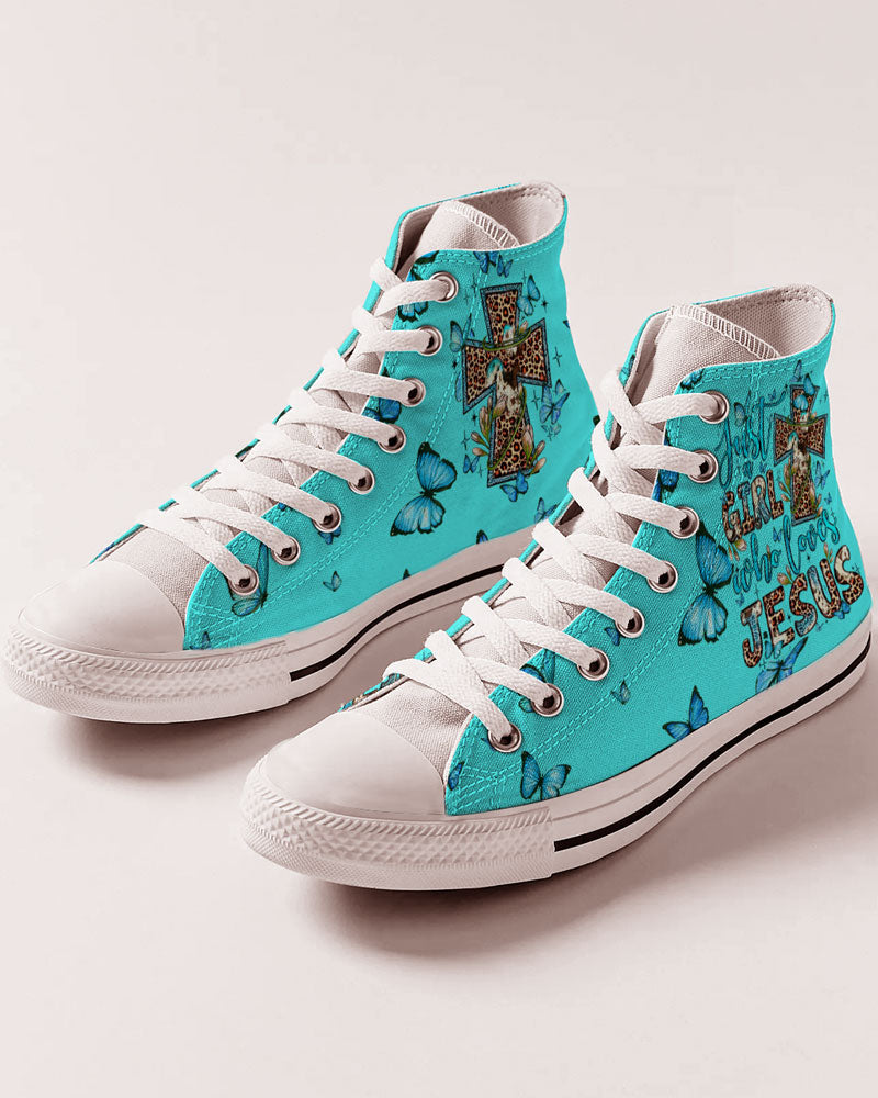 Just A Girl Who Loves Jesus High Top Canvas Shoes - Ty0707235