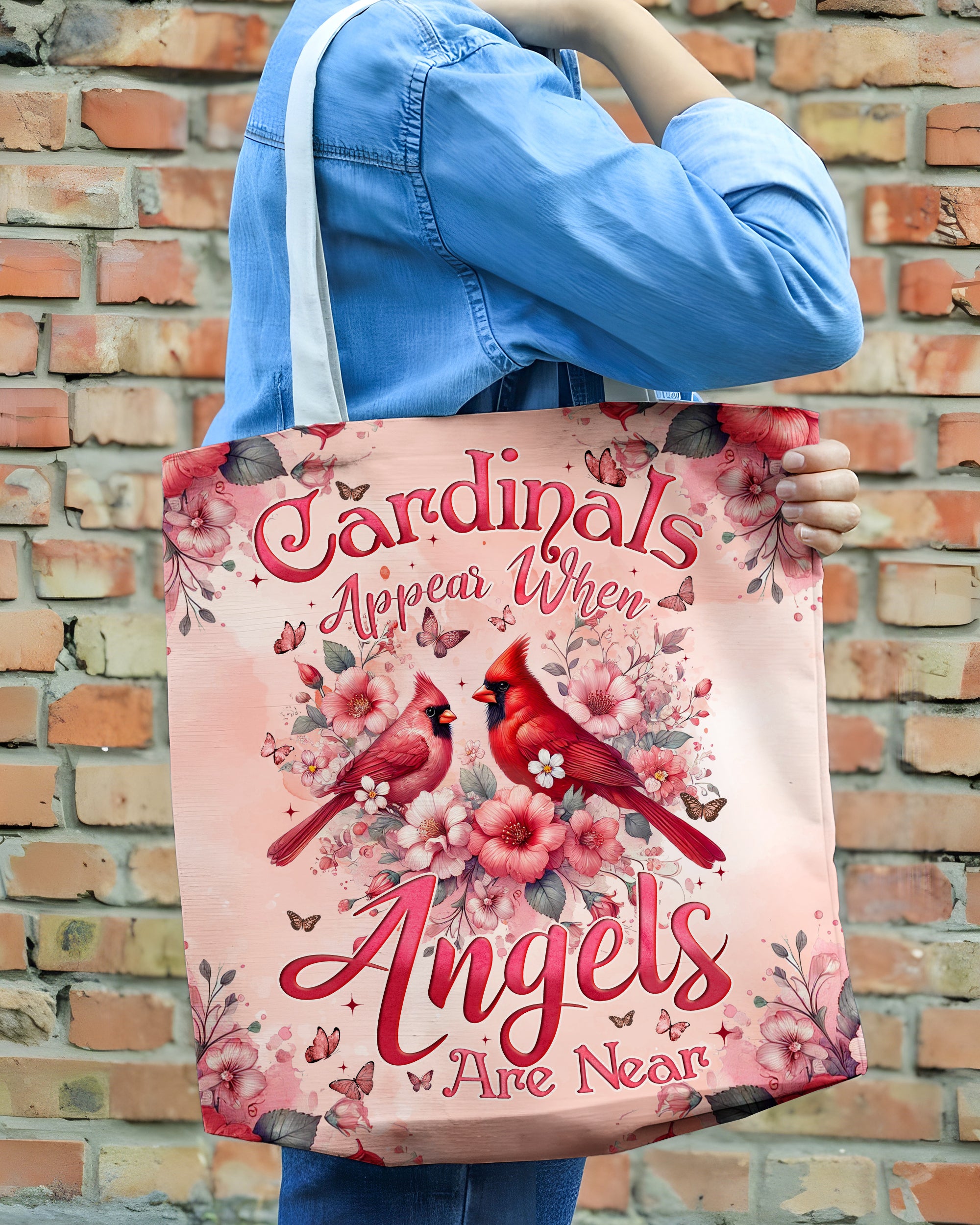 When Cardinals Appear Angels Are Near Tote Bag - Tyqy1802254