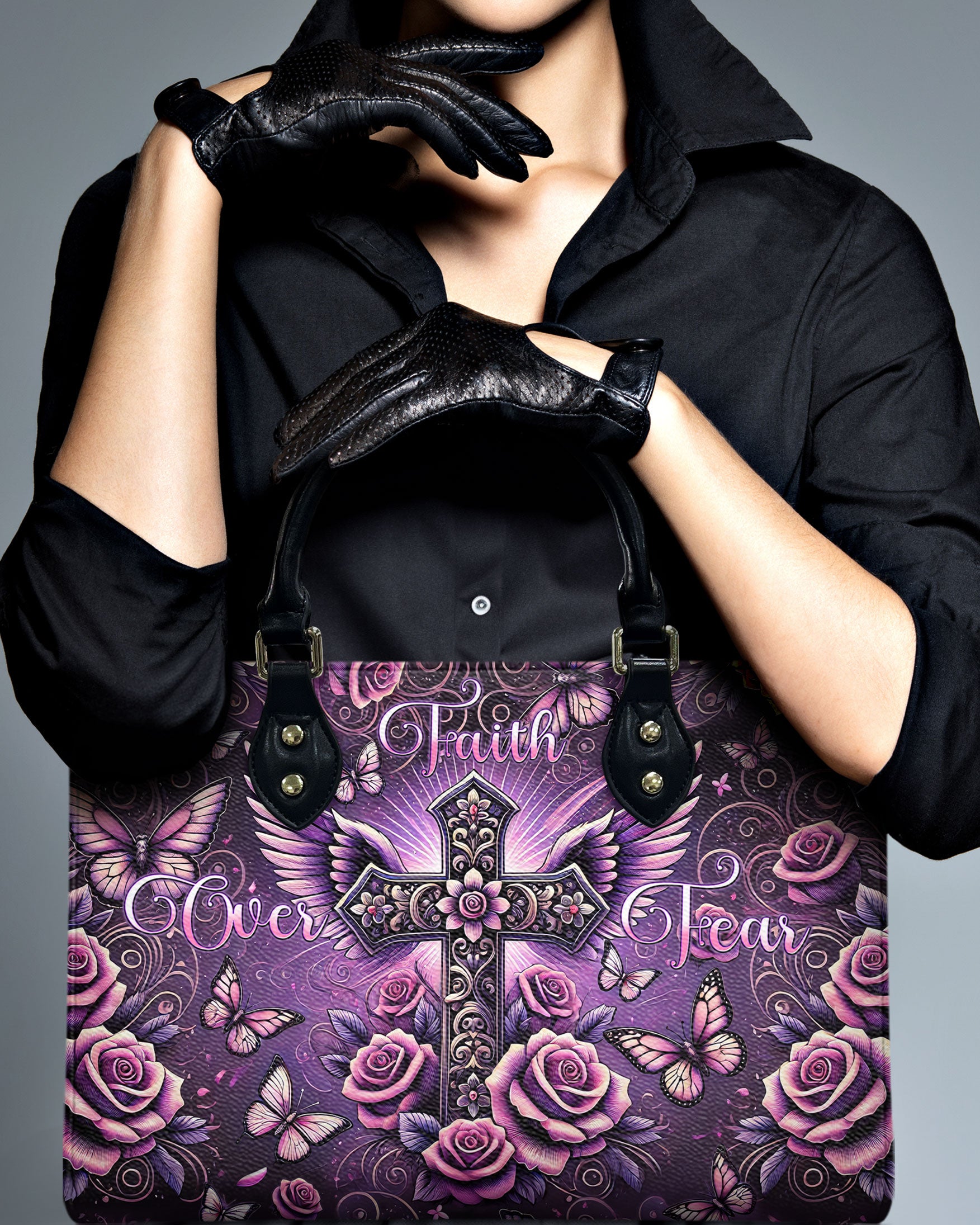 Faith Over Fear Leather Handbag - Tlnt2609245