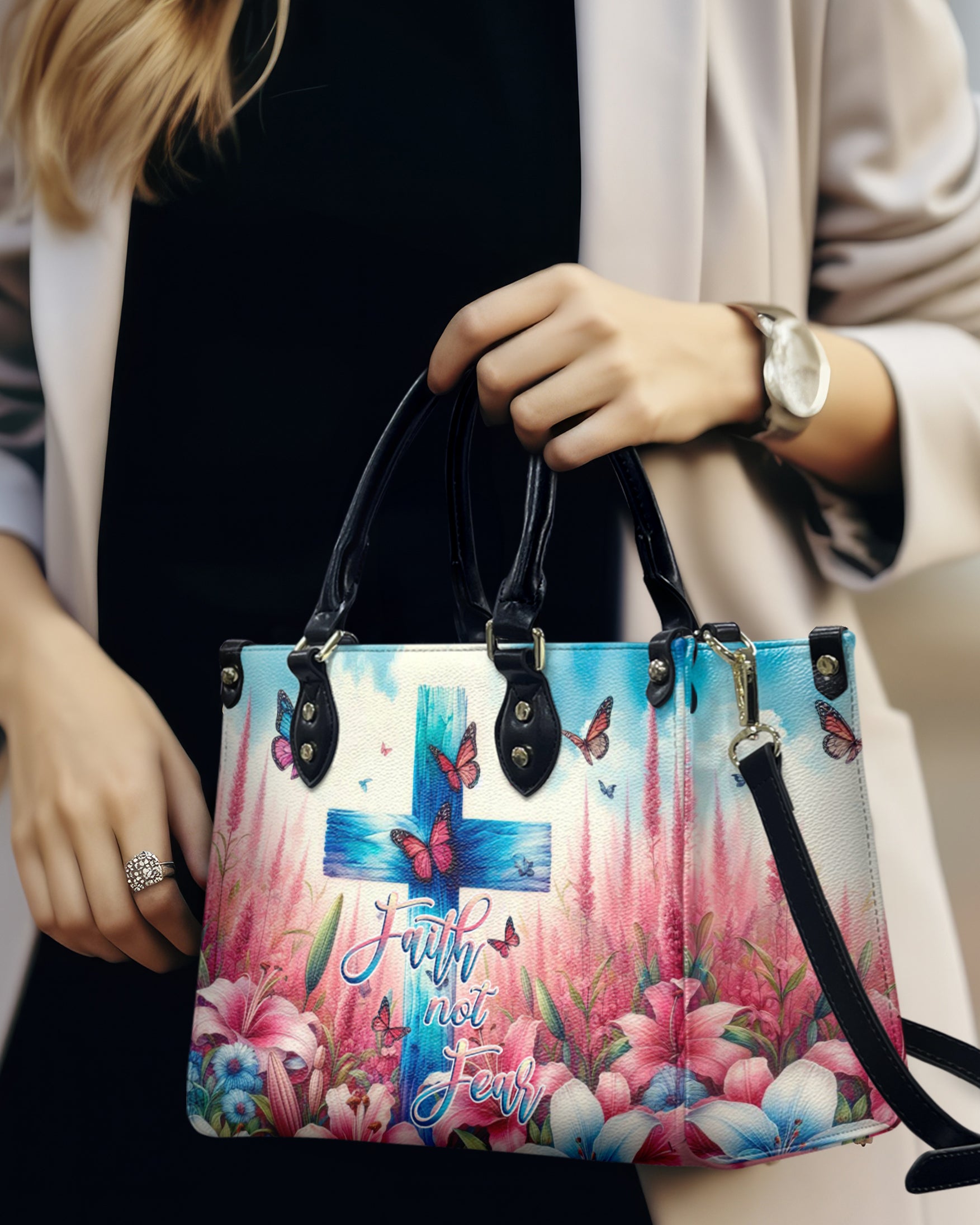 Faith Not Fear Leather Handbag - Yhkd2905241