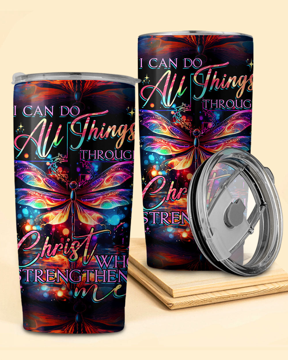 I Can Do All Things Dragonflies Tumbler - Tytd2706232