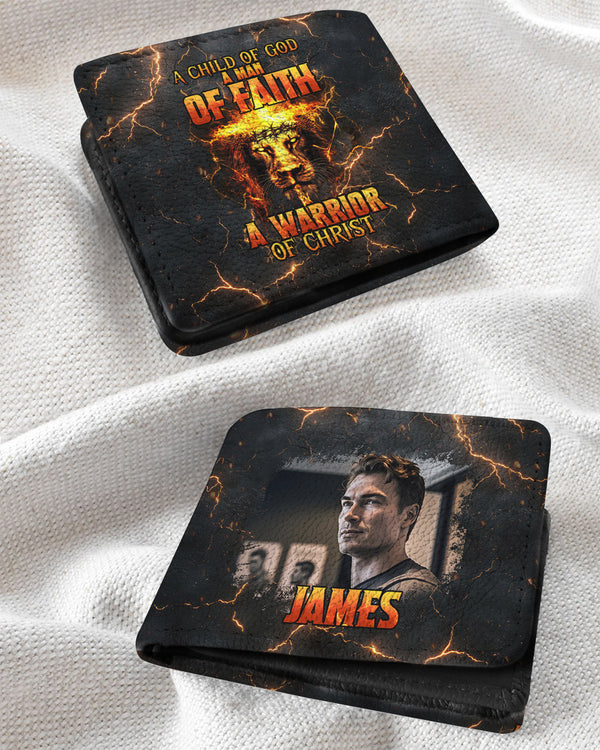 Personalized A Warrior Of Christ Leather Wallet - Tytd2712241