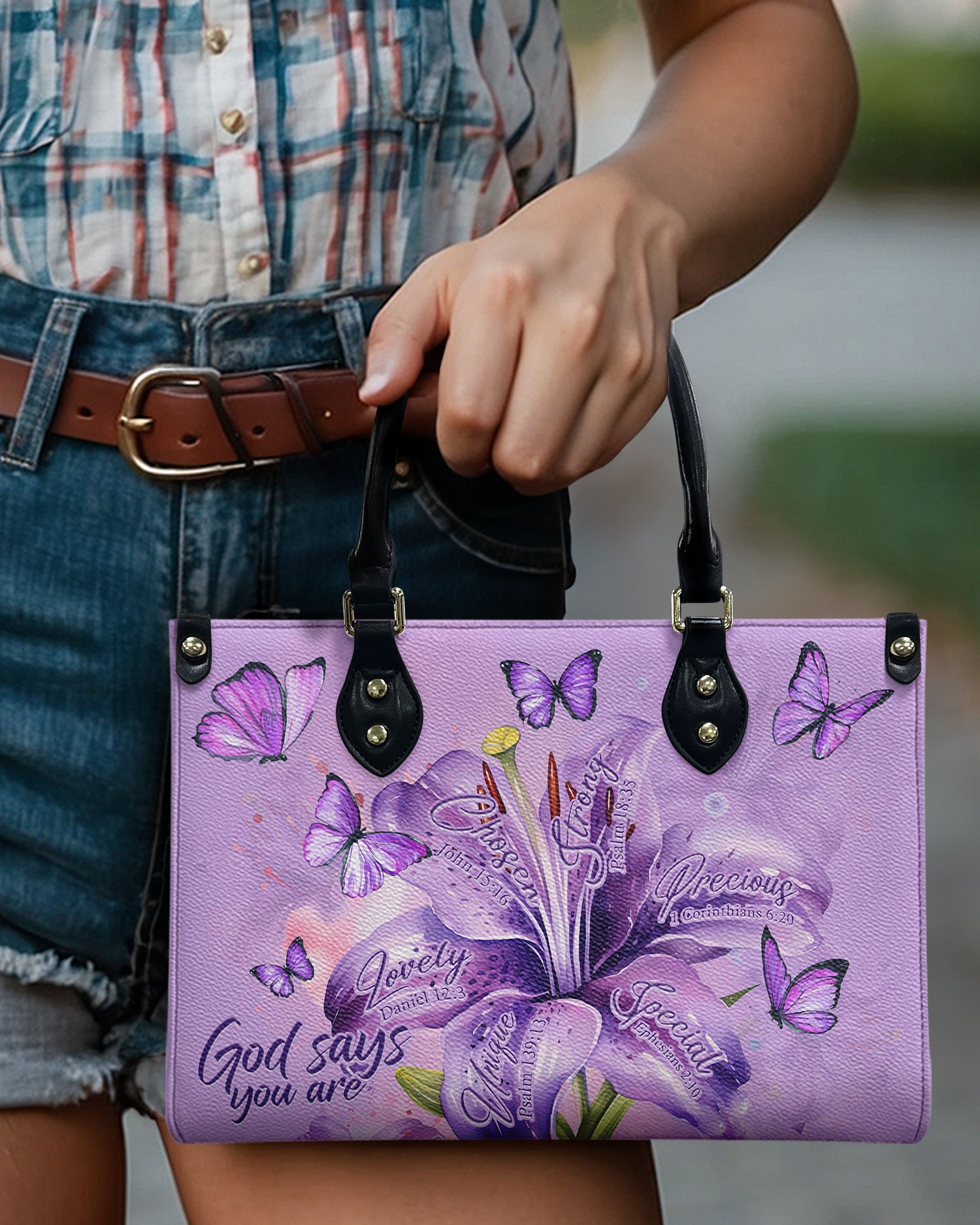 God Says You Are Leather Handbag - Tytd2203241