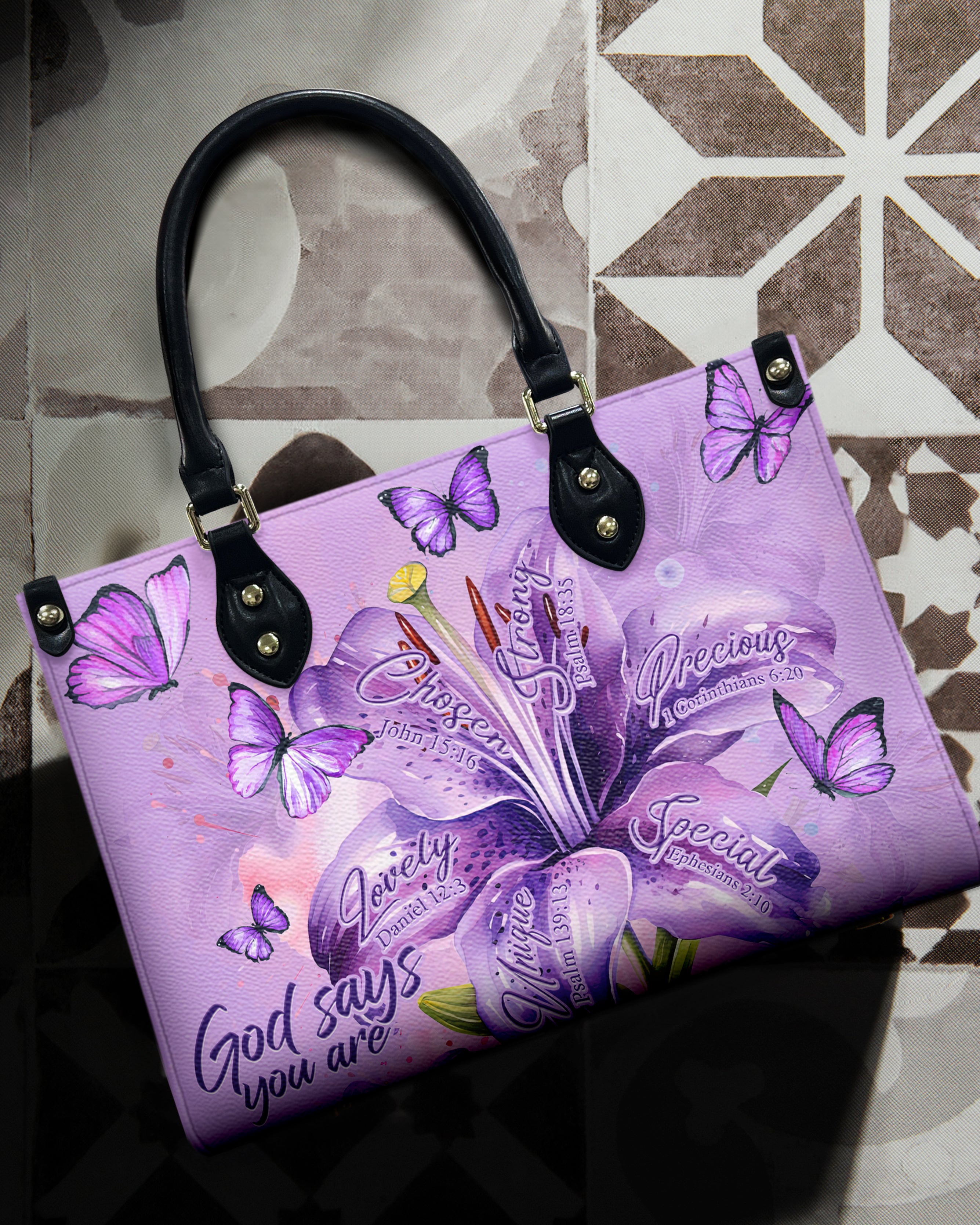 God Says You Are Leather Handbag - Tytd2203241