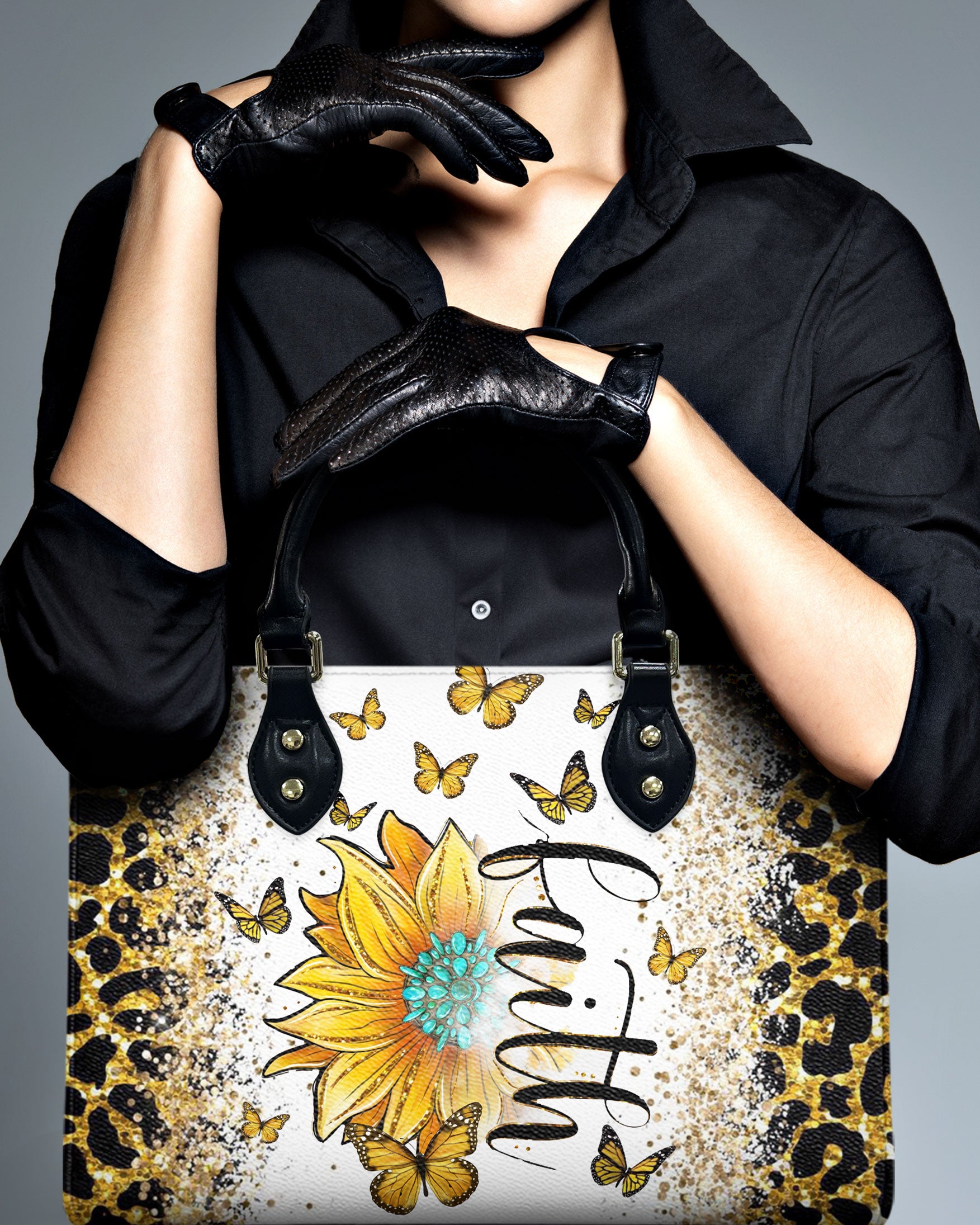 Faith Sunflower Glitter Leather Handbag - Tlnz2906242