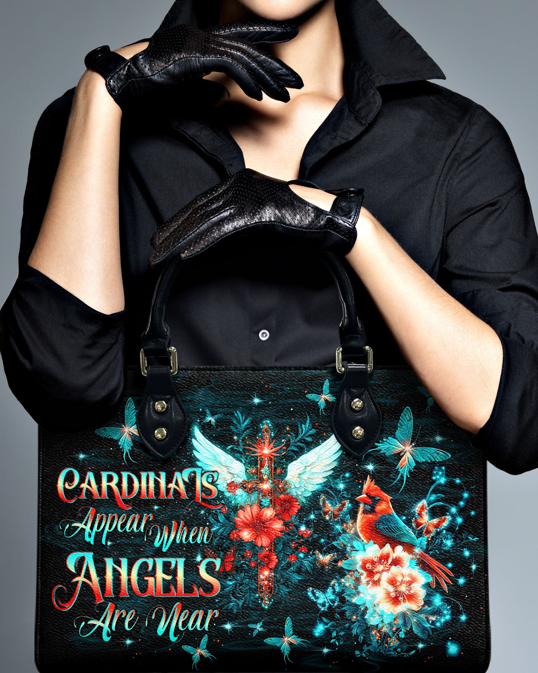 Cardinals Appear When Angels Are Near  Leather Handbag  - Tltw3112243