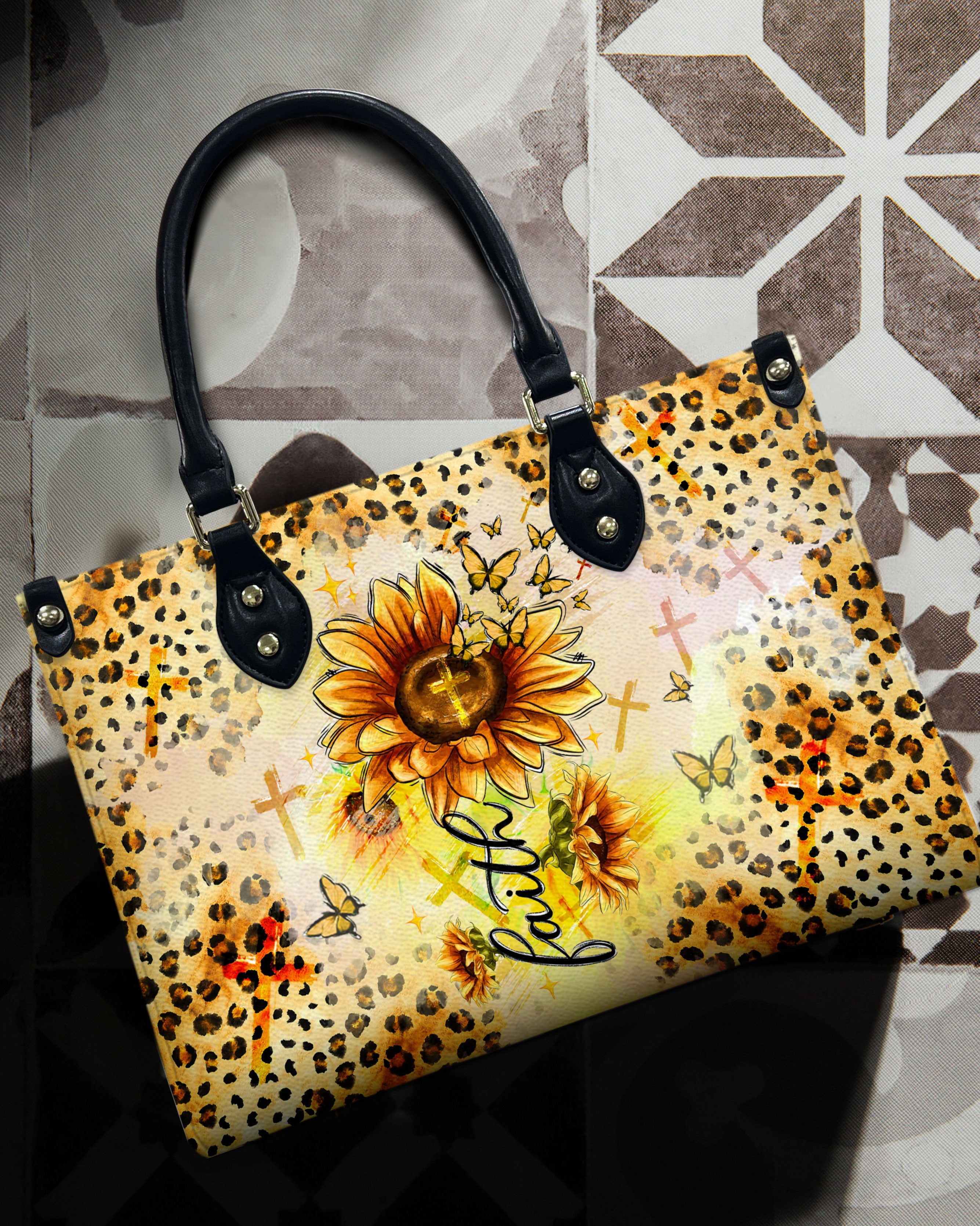 Faith Sunflowers Leather Handbag - Tltw0208243